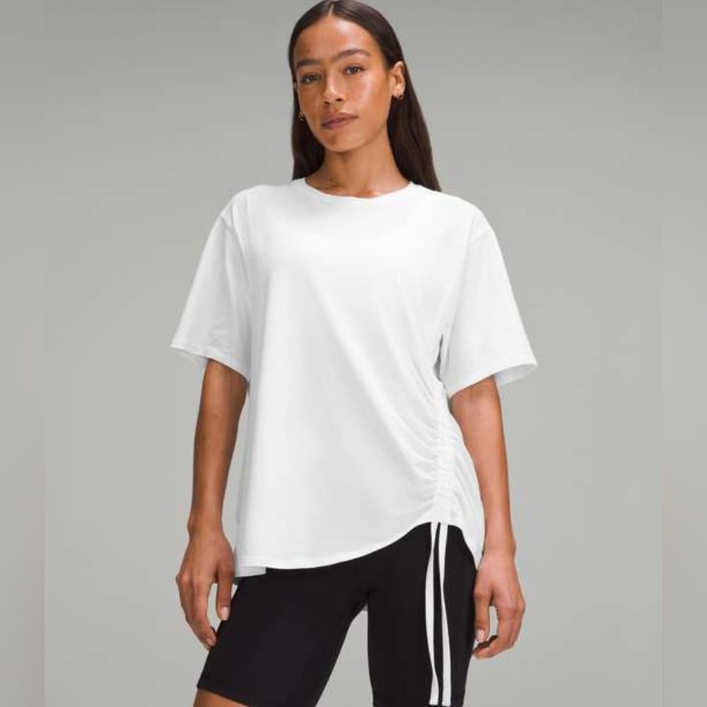 Lululemon Side-Cinch Cotton T-Shirt - White - SZ M